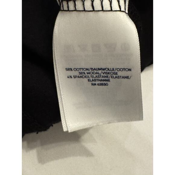 Lands End Faux Wrap Cap Sleeve V Neck Dress Sz 1X Black Stretch Twist LBD - Picture 7 of 8